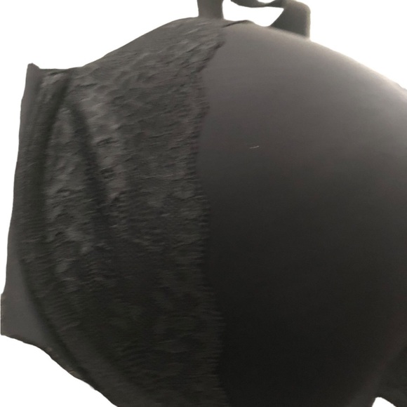 Soma Vanishing 360 Perfect Coverage Bra Lace Trim Size 42D Black Back Closure - Picture 3 of 6